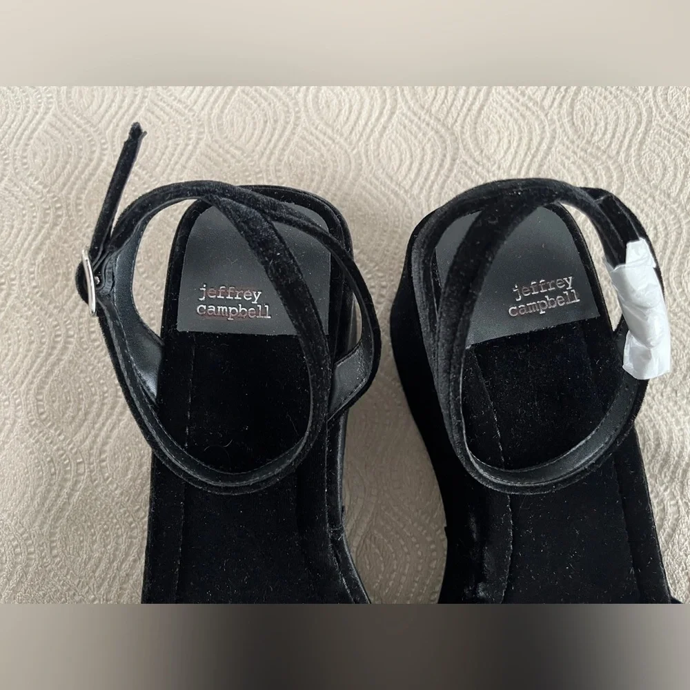 Free People X Jeffrey Campbell Black Platform Sandals size 10